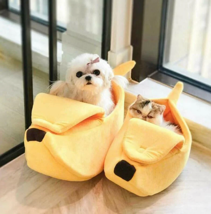 Cama de banana portátil para gato e cachorro